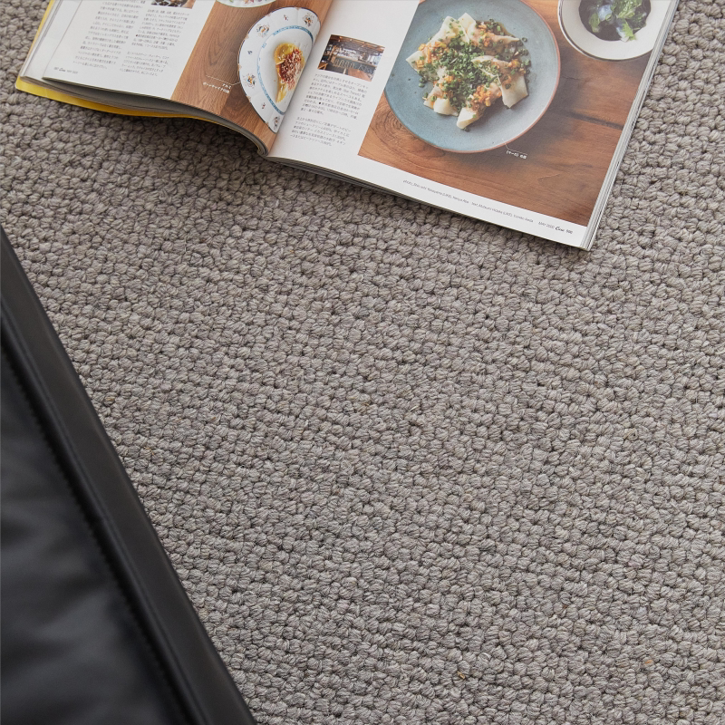 WOOCARPT新西兰进口纯羊毛素色家用客厅地毯茶几沙发轻奢高级感无甲醛地垫 燕麦白【进口羊毛】 70*140cm