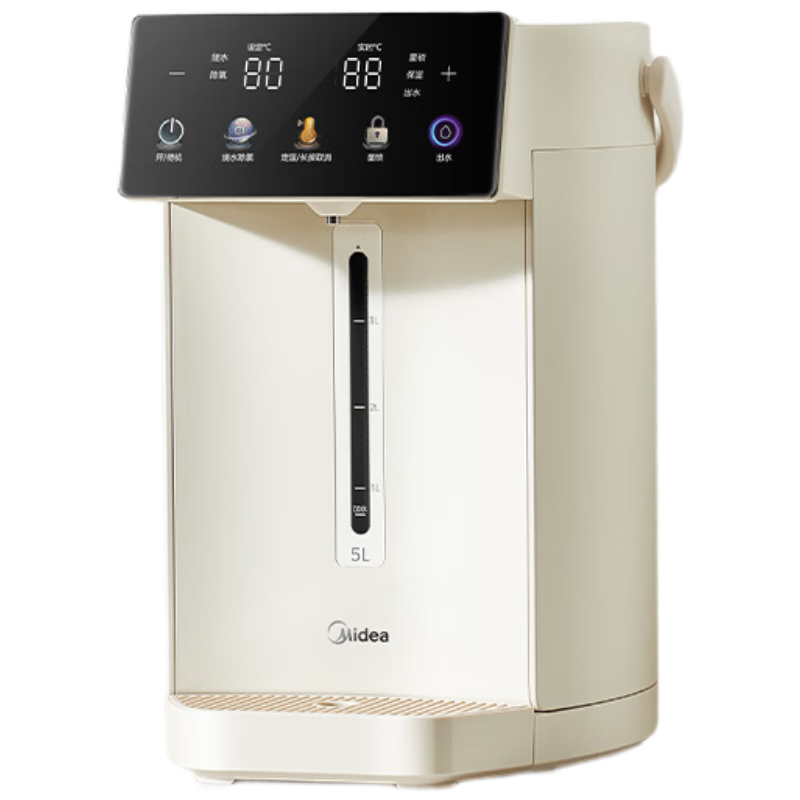 美的（Midea）电热水瓶热水壶食品级316L不锈钢家用5L大容量智能48H保温恒温一体全自动断电可拆泡茶母婴30Wpro