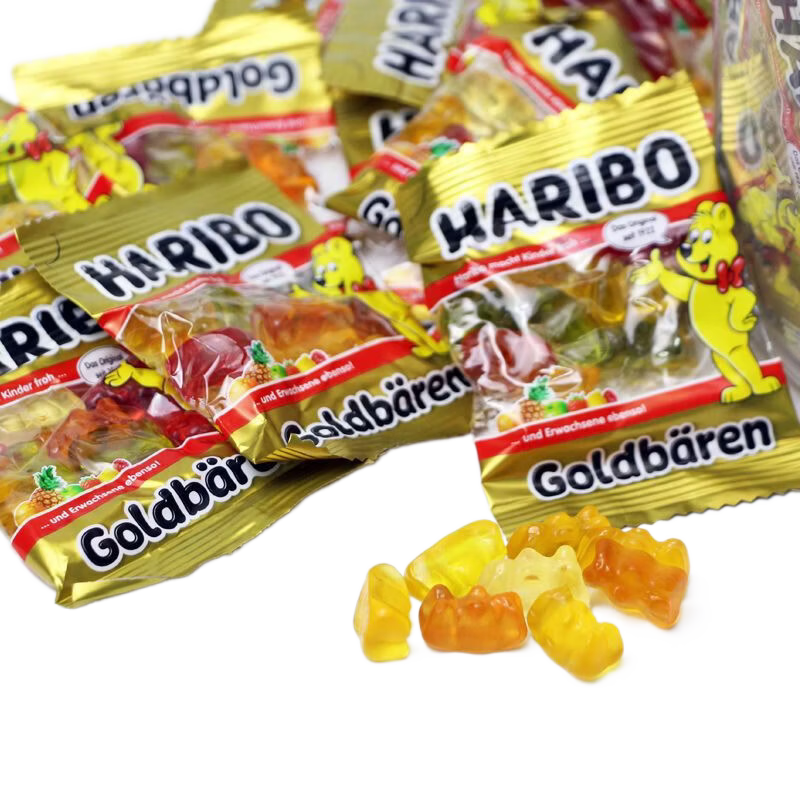 哈瑞宝（Haribo）新品德国小熊软糖混合果汁QQ糖儿童零食金熊糖果 水果味 散装30包