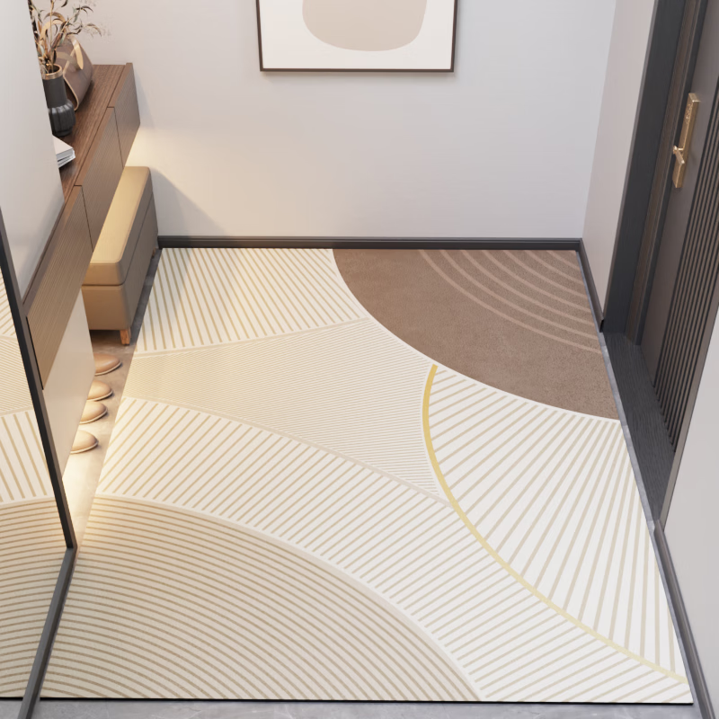 KAYE入户地垫进门门口垫子室内轻奢简约地毯家用卧室玄关蹭土防滑脚垫 GZN-K忆昔-轻奢时空 50X80cm