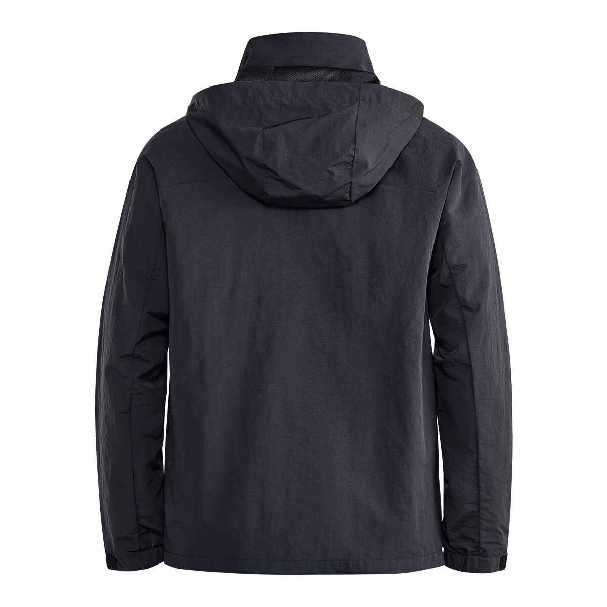 马克华菲【通勤易打理】连帽夹克男26春秋新款简约休闲防风舒适纯色男外套 黑色 M