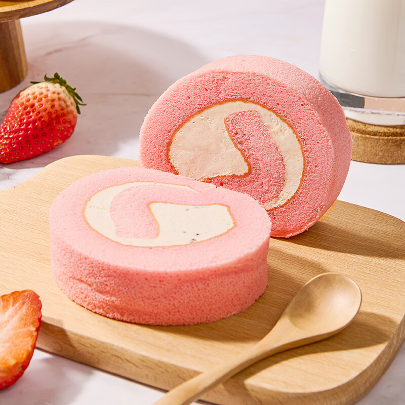 贝优谷巧克力瑞士卷即食早餐蛋糕面包动物奶油蛋糕甜品零食下午茶糕点 原味3樱花3红茶2奇异果2 60g 10枚