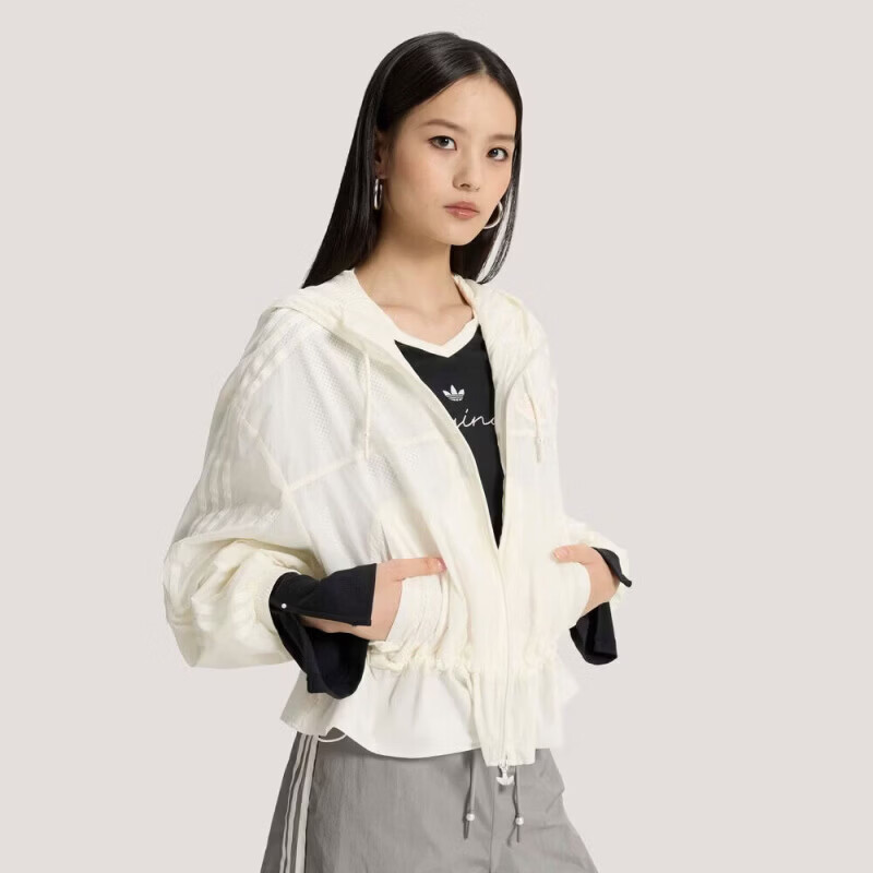 阿迪达斯（adidas）三叶草女子春季运动健身夹克外套KS2875 KS2875 S