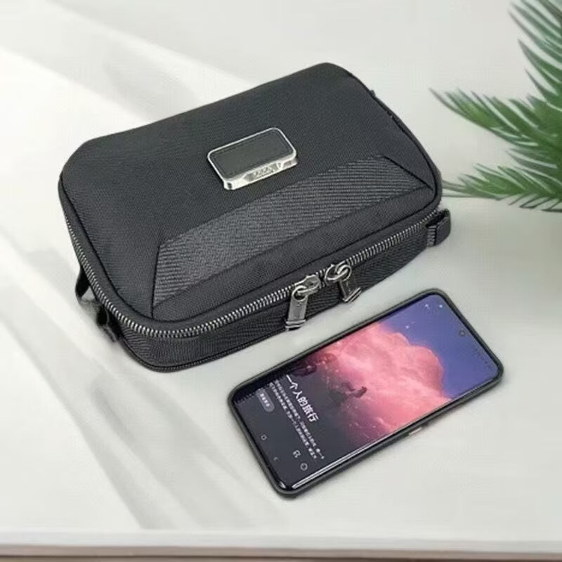 弹道尼龙男士单肩包2026时尚百搭日常休闲简约多功能手拿包斜挎包 黑色 830黑色