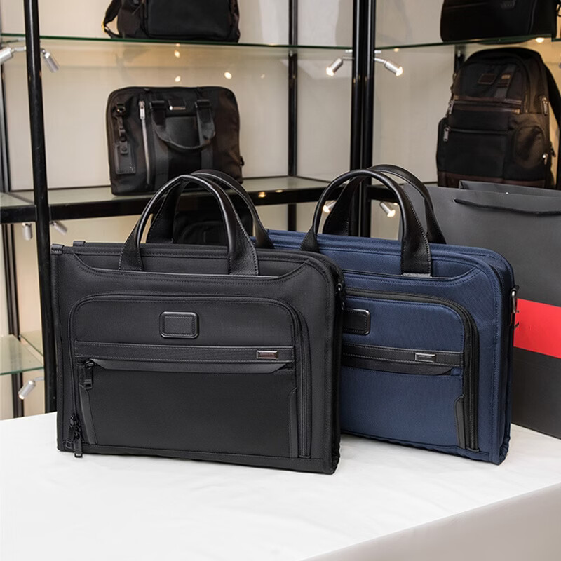 弹道尼龙男士公文包简约大容量商务出差通勤单肩斜手提电脑包 黑色 2603110蓝色