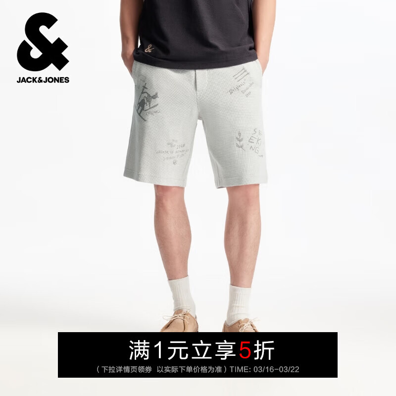�ܿˡ���˹��JACK&JONES����װ�ٴ�ʱ�г��������ĸӡ�����������������ж̿�22529F044 G01ʯ�һ��� M (175)