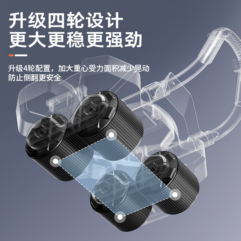 欧吉冠健腹轮自动回弹肘撑四轮家用智能静音腹肌轮垫燃脂减肥瘦肚子神器 升级智能数显款+小跪垫-黑色