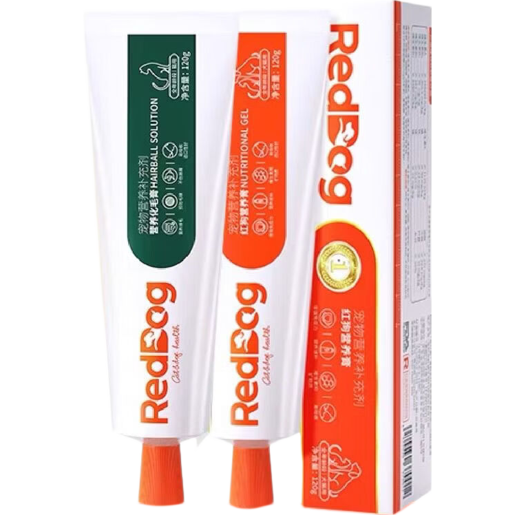 RedDog红狗营养膏化毛红狗猫咪毛球排毛化猫增强补充营养补充剂 化毛膏 120g