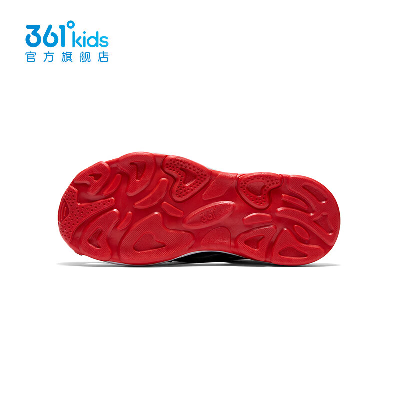 361°童鞋男童包头凉鞋儿童旋钮扣夏季中大童鞋溯溪鞋运动鞋男童鞋 碳黑/能量红色/摩登灰 39
