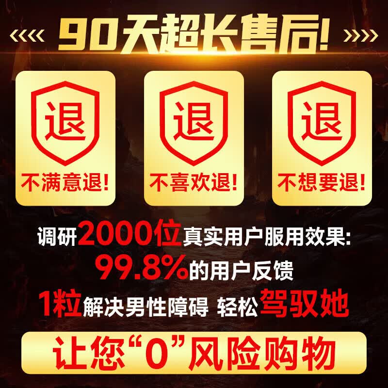 【传统滋补】挑战90分钟【入口速硬】效果猛 【一粒爽整夜】人参 5盒[急硬不泄] 15片*5盒