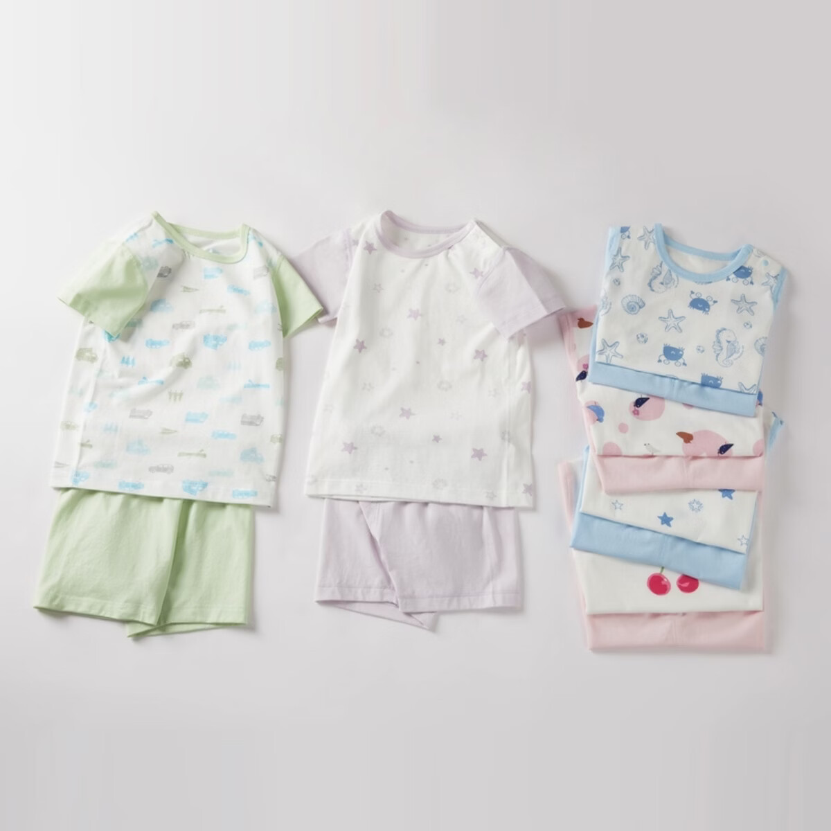 丽婴房(Les enphants)【安心棉】儿童睡衣2026夏季新品男女童短袖家居套装短袖套装 【100%棉】星梦奇缘(浅紫) 150 cm