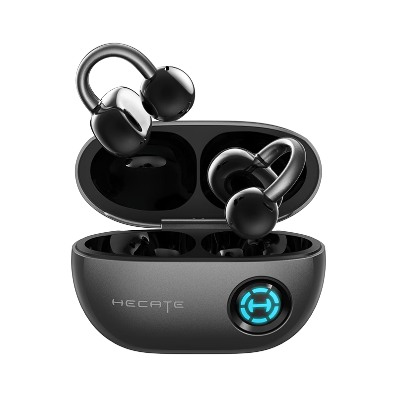 漫步者（EDIFIER）HECATE CP2【2026最新款】骨传导升级气传导蓝牙游戏耳机耳夹式无线开放式运动跑步电竞不入耳灰色