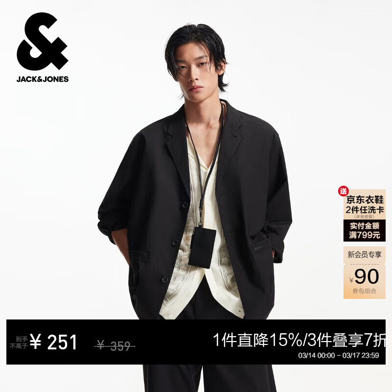 �ܿˡ���˹��JACK&JONES����������ƽ���������¿���ɾ���ͨ�ڰٴ�����225308005 E40��ɫ M ��175�� 179.5Ԫ