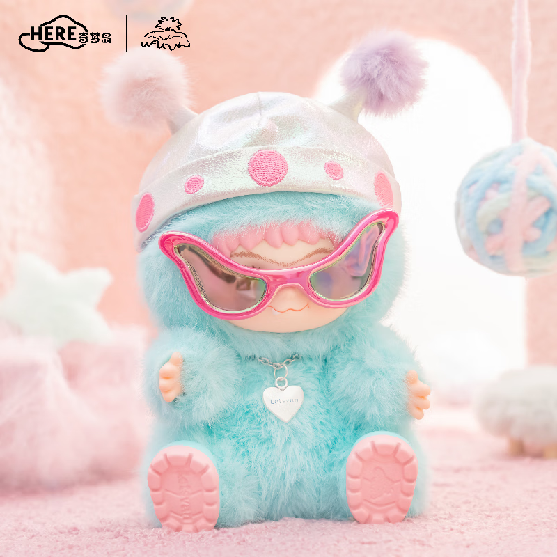 奇梦岛明星同款官方奇梦岛wakuku初代毛毛潮趣派对系列潮玩手办盲盒 2盒【端盒拍3件不重复】 不支持7天无理由退换货