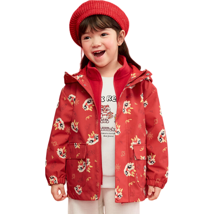 巴拉巴拉童装儿童外套男童2025春秋装女童摇粒绒两件套拜年服208125105208