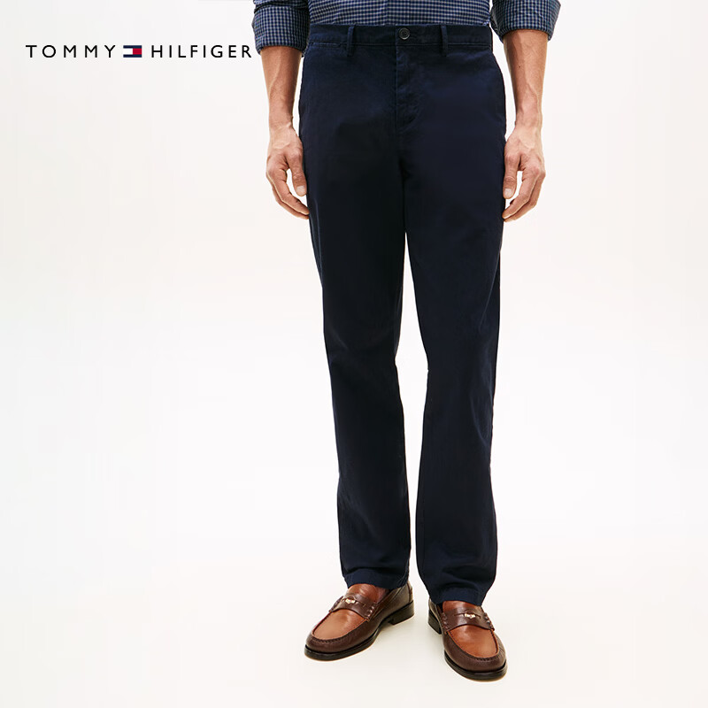 Tommy Hilfiger【弹力直筒】26春夏新款男装潮流多色通勤商务西裤休闲长裤 深海军蓝DW5 -直筒版-拍大一码 40 (3.1尺) 京东折扣/优惠券