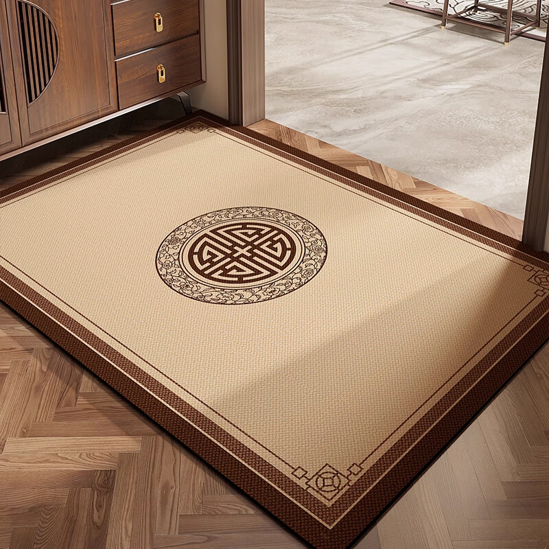 KAYE硅藻泥入户门地新中式家用防滑垫子进门浴室厨房阳台厕所门口脚垫 GZN-K墨画-德润福臻 40X60cm