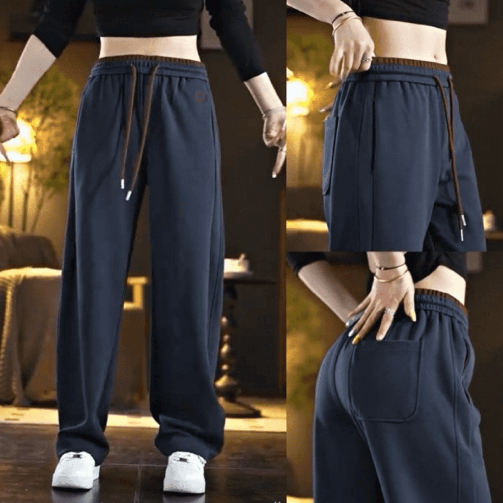 轻奢爆款马年限定 2026春季新款男士休闲裤卫裤宽松直筒百搭裤子 7007藏蓝色 L 130-150斤