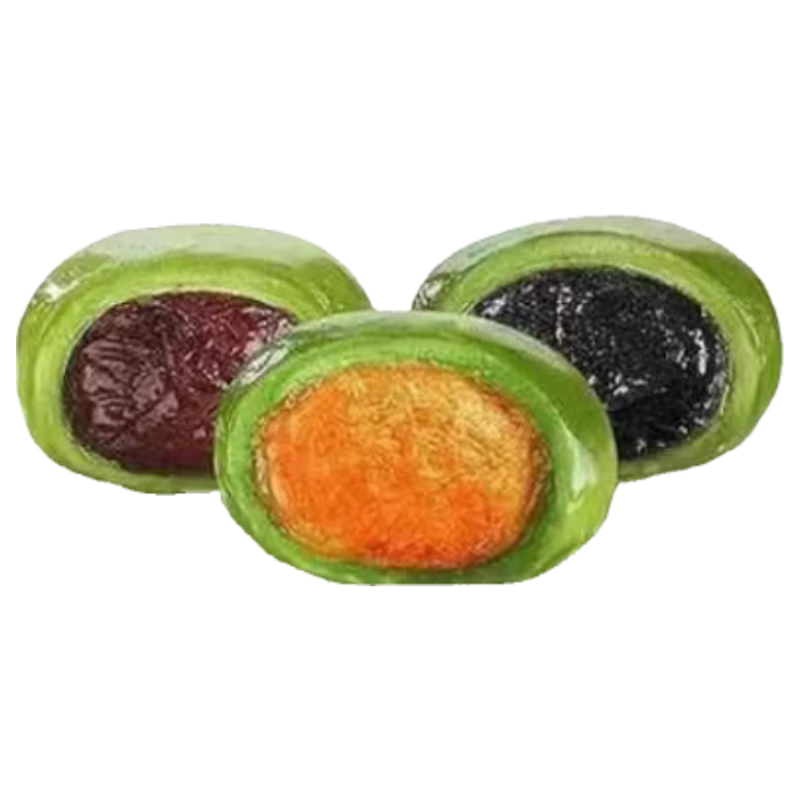 【江南限定】青汁糕团艾草青团蛋黄肉松豆沙糕点糯叽叽 青汁糕团258g/盒/6枚 咸蛋黄肉松味