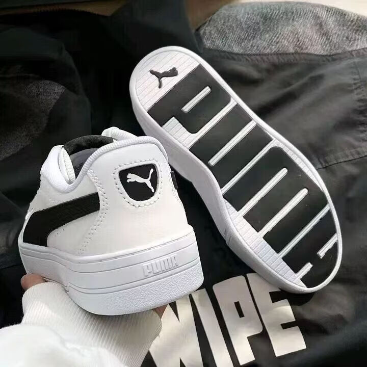 PUMA FI新款PM天空系列小白鞋SKYE休闲运动校园百搭防滑男女情侣增高板鞋 三代白黑 39 x