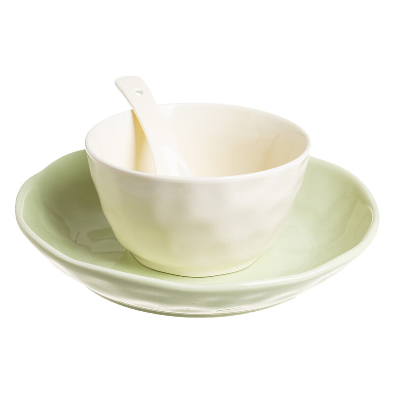 溥畔奶油风碗碟套装家用轻奢碗盘餐具2025新款高颜值碗筷盘子碗具组合 石纹奶油双拼++十二人餐[57件]带砂锅礼盒装