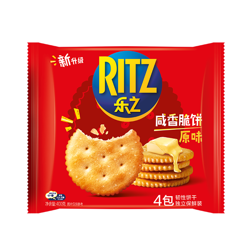 乐之原味薄片香脆饼干  咸味400g 家庭装 休闲零食 早餐下午茶