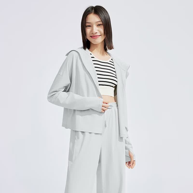 坦博尔（Tanboer）【联名款】夏季防晒衣女原纱凉感透气冰丝外套 乌云灰 M (165)
