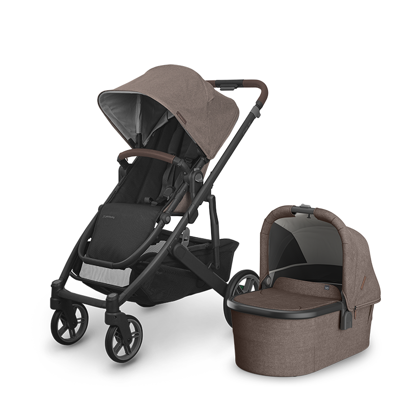 UPPAbabyCRUZ V2+嬰兒車高景觀嬰兒推車雙向 可坐可躺 易折疊 寶寶手推車 摩卡棕OWN【含V3睡籃】