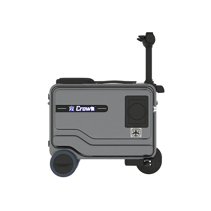 FX CROWN电动行李箱可骑行拉杆登机箱铝框可坐智能代步遛娃20英寸旅行箱 2个电池【骑行20公里+承重220斤】可登机 20英寸 墨绿色