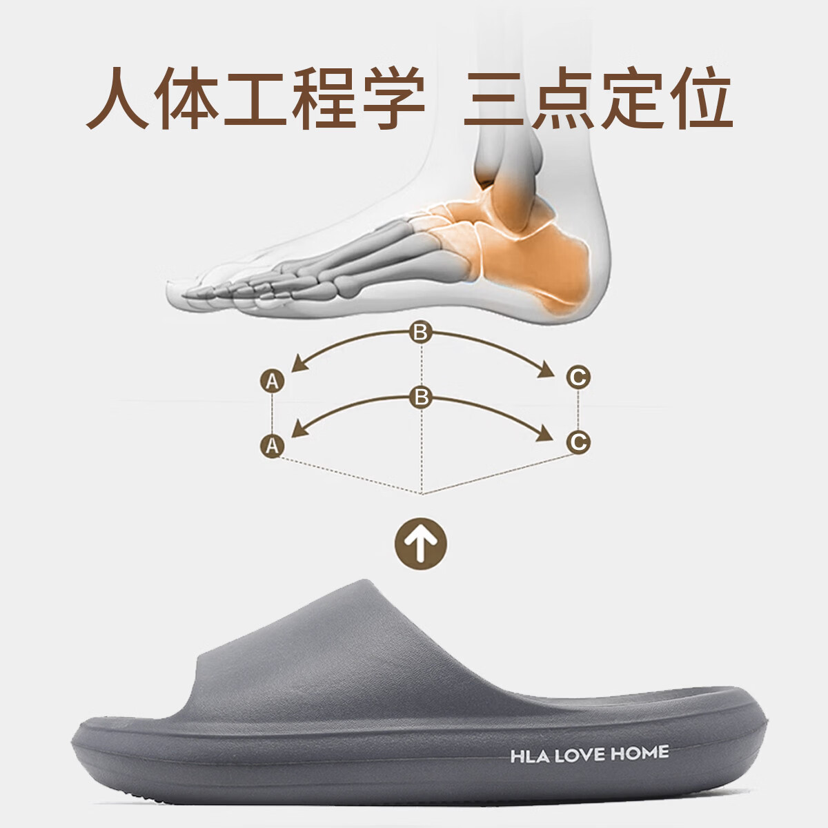 海澜之家(HLA)买一送一居家拖鞋男士夏季室内家居情侣厚底防滑浴室沙滩凉拖鞋女 雾霾蓝+陨石灰 组合装 42-43+44-45