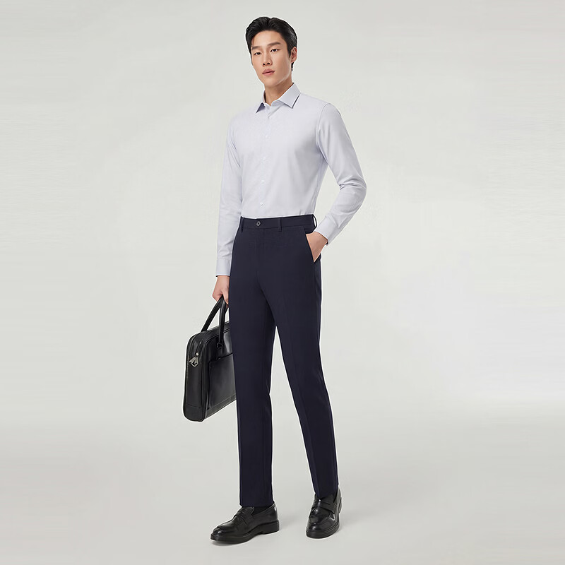 雅戈尔(YOUNGOR)2026春夏青年男长袖衬衫 灰色 41 (175/96A)