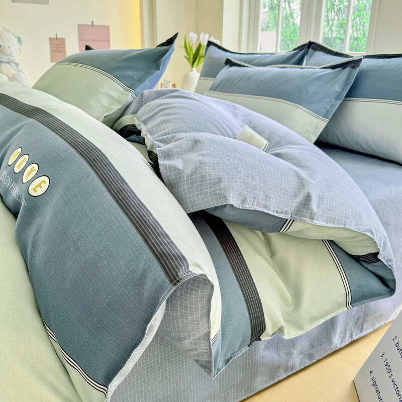 唐纳家纺亲肤棉磨毛四件套床单被套加厚磨毛被罩家用床上用品套装2026新款 磨毛四件套-经典魅力 床单款 1.8m 四件套