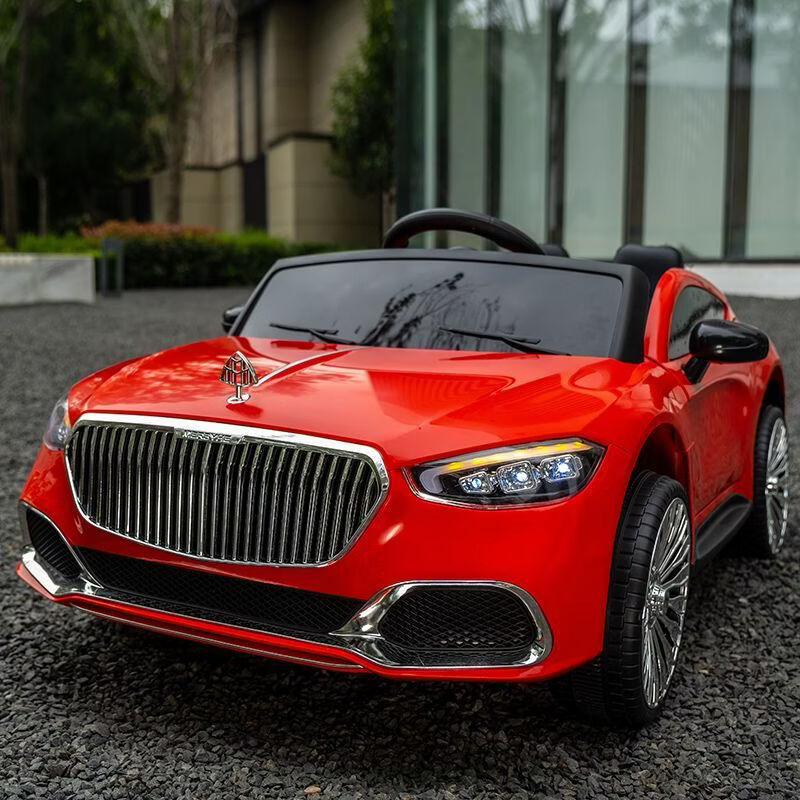 杰雅蒂儿童电动车四轮汽车充电玩具车宝宝遥车可坐人四驱动摇摆童车礼物 新款 高配红色+自驾