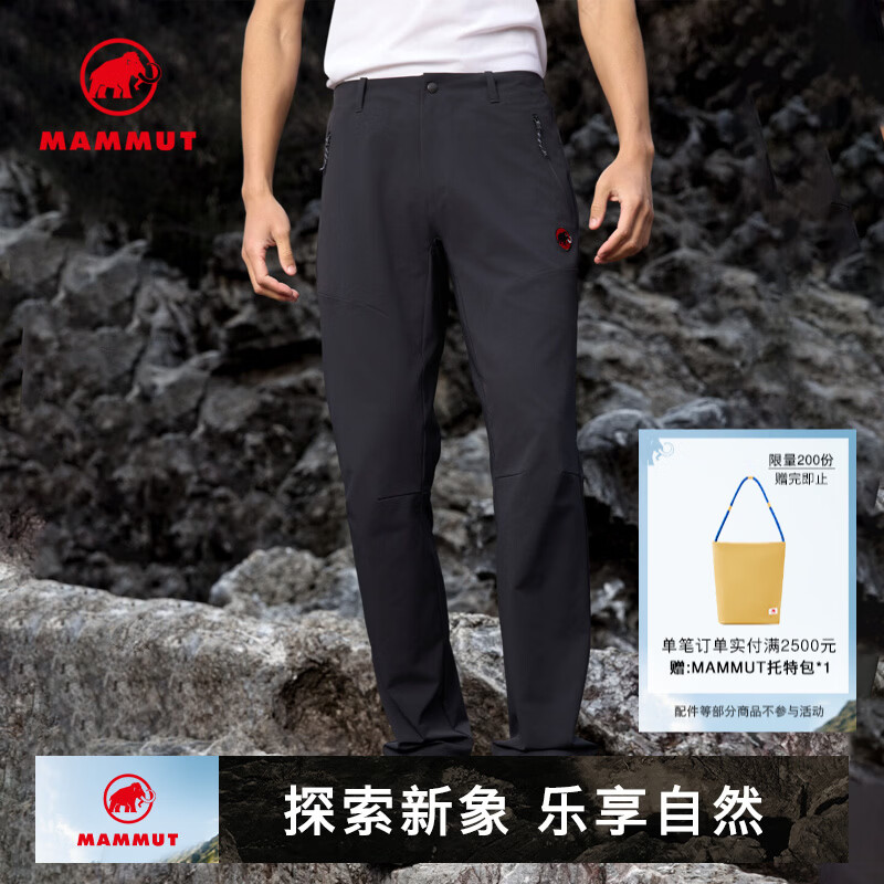 猛犸象（MAMMUT）【红标刺绣】Hikers 3.0男士户外徒步防泼水软壳裤 黑色 XL