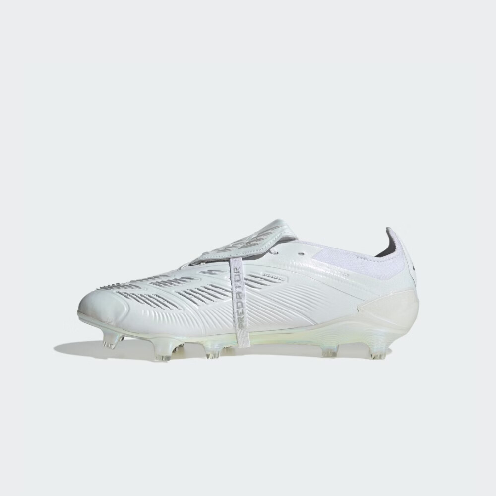 adidas PREDATOR ELITE FT FG 长钉翻折鞋舌款足球鞋男女阿迪达斯 白色/银色 41