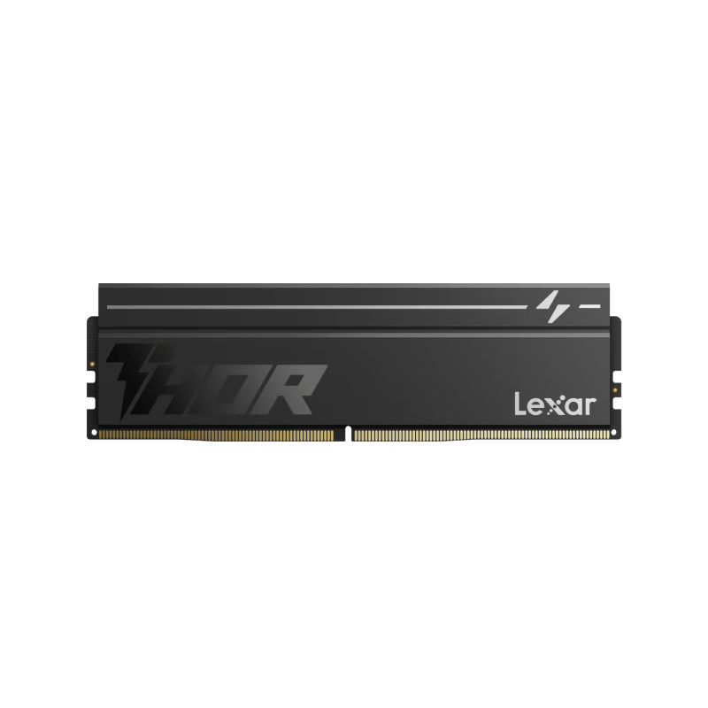 雷克沙（Lexar）DDR5 6000 24GB单条 电竞马甲条台式内存条 CL40 Thor雷神二代马甲 黑色