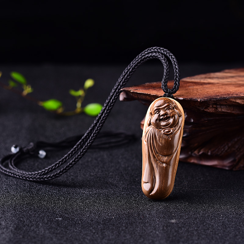 梓瑞珠宝 猛犸象牙吊坠 笑佛吊坠 弥勒佛小佛吊坠 一物一图 男女款