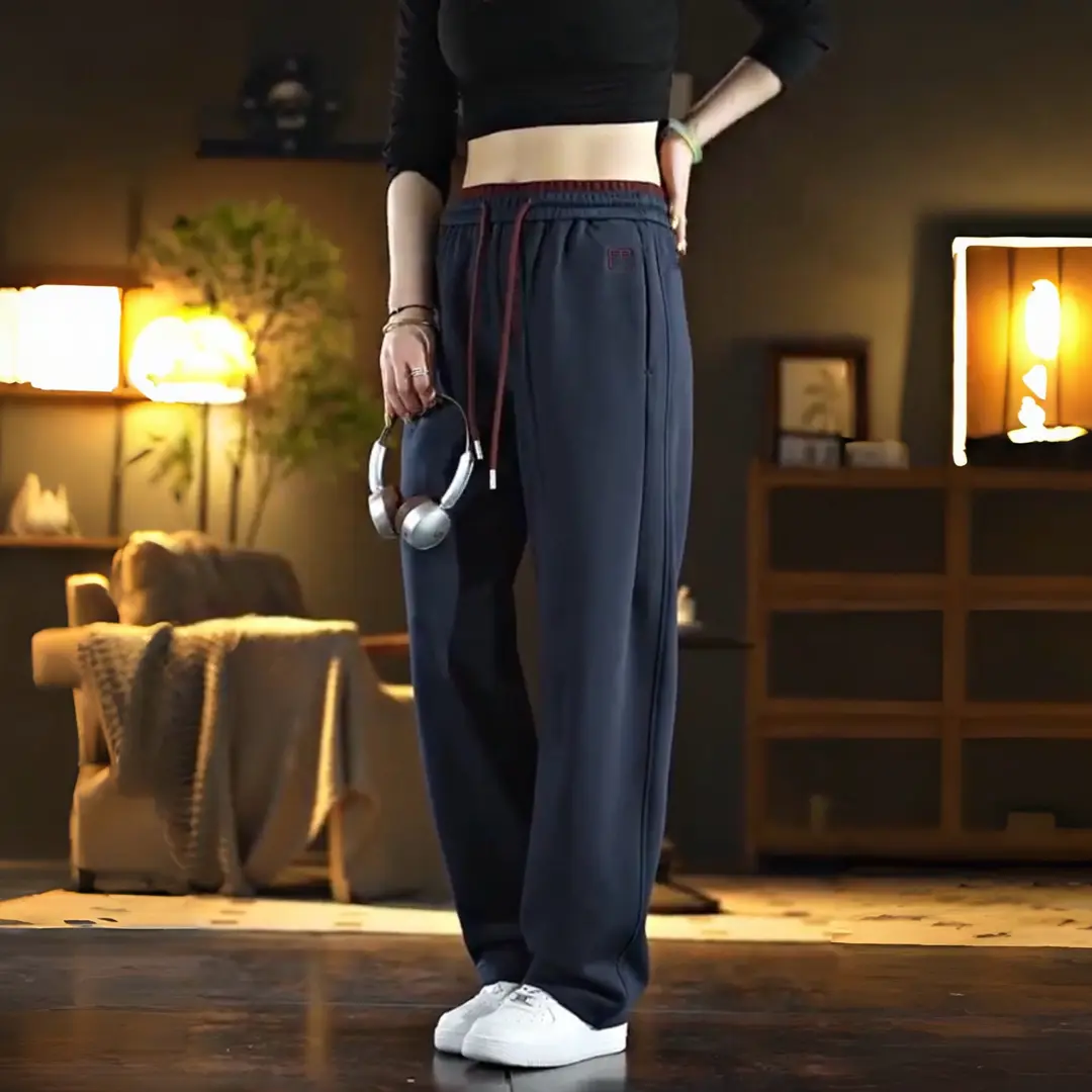轻奢爆款马年限定 2026春季新款男士休闲裤卫裤宽松直筒百搭裤子 7007藏蓝色【高端正品】 4XL (200-220斤)