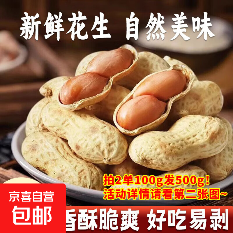 原味干炒小珍珠花生饱满现炒大颗粒带壳花生柴烧香脆500g酥脆花生 原味干炒-花生【颗颗酥脆】 【必薅！用券分开拍，拍两单发1斤！】100g*1袋