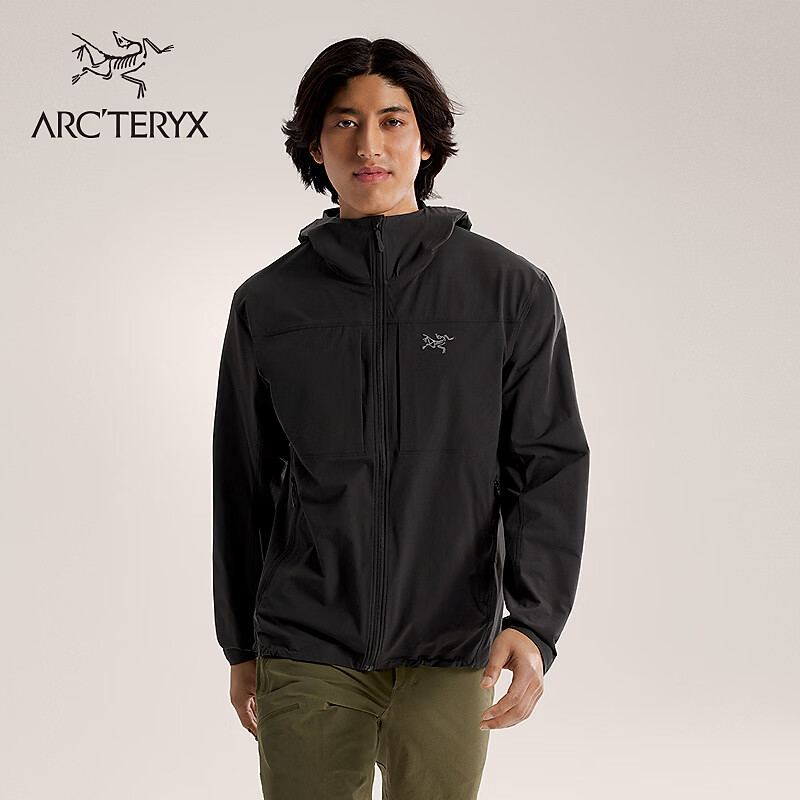 ARC'TERYX始祖鸟 GAMMA LIGHTWEIGHT HOODY 防风 男子 软壳夹克 BLACK/黑色 M