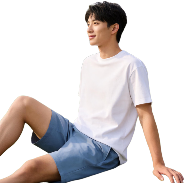 【京东直采】休闲速干净色基础男短袖t恤26年夏季新款 白色 M