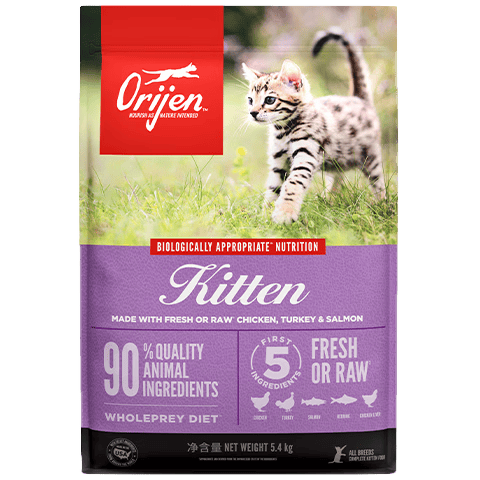 Orijen渴望猫粮 幼猫粮 全价通用低敏无谷高蛋白进口5.4kg*2包效期27/5