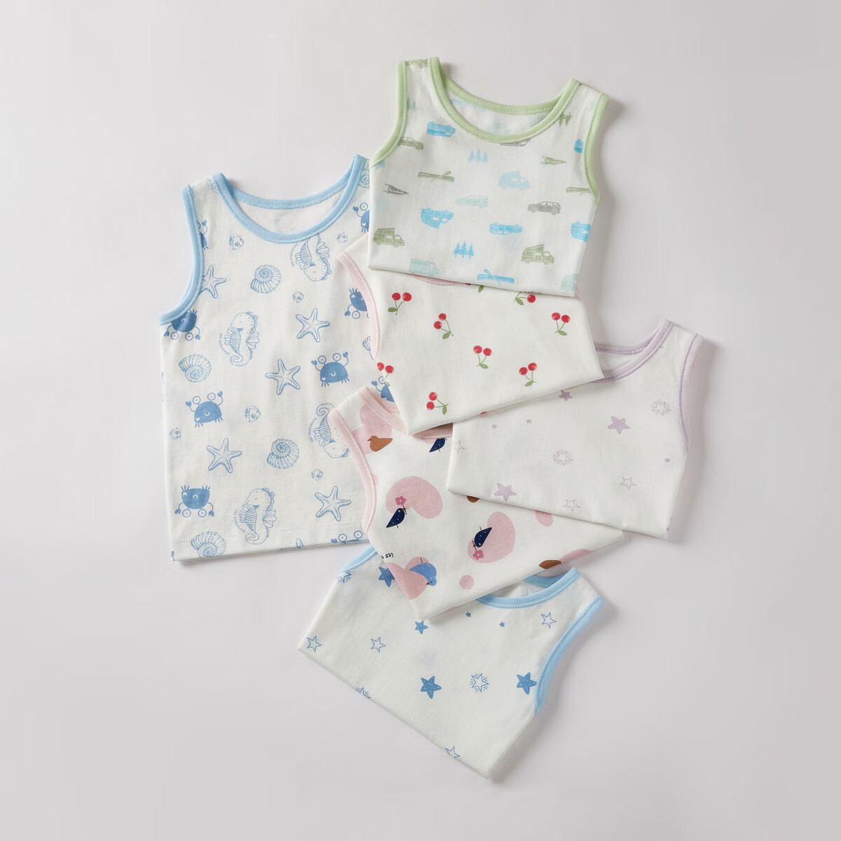 丽婴房(Les enphants)儿童背心男童女童夏季背心2026新品 【100%棉】汽车总动员-满印 140 cm