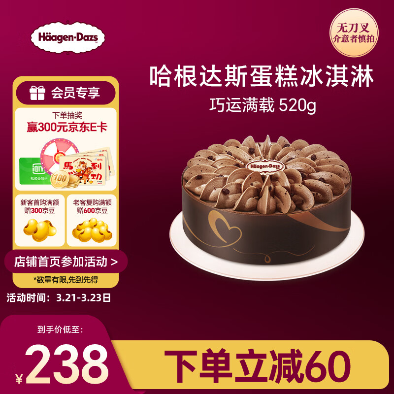 哈根达斯巧运满载蛋糕冰淇淋 520g/6寸 生日蛋糕  配送上门