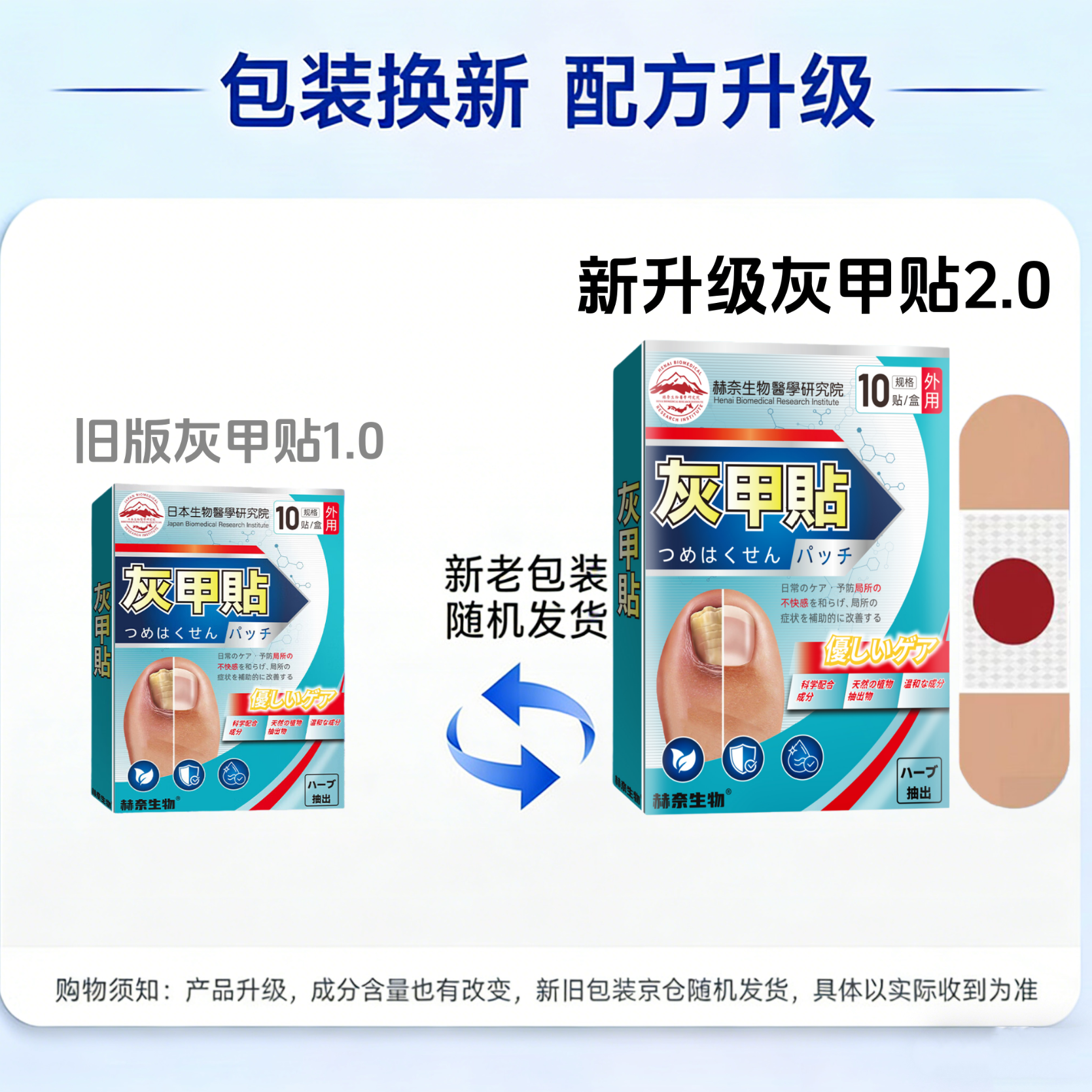 日本灰指甲专用贴指甲灰厚发黄修复坏甲空甲甲萎缩甲床美甲营养液 10盒装【适合重度 多指拍】