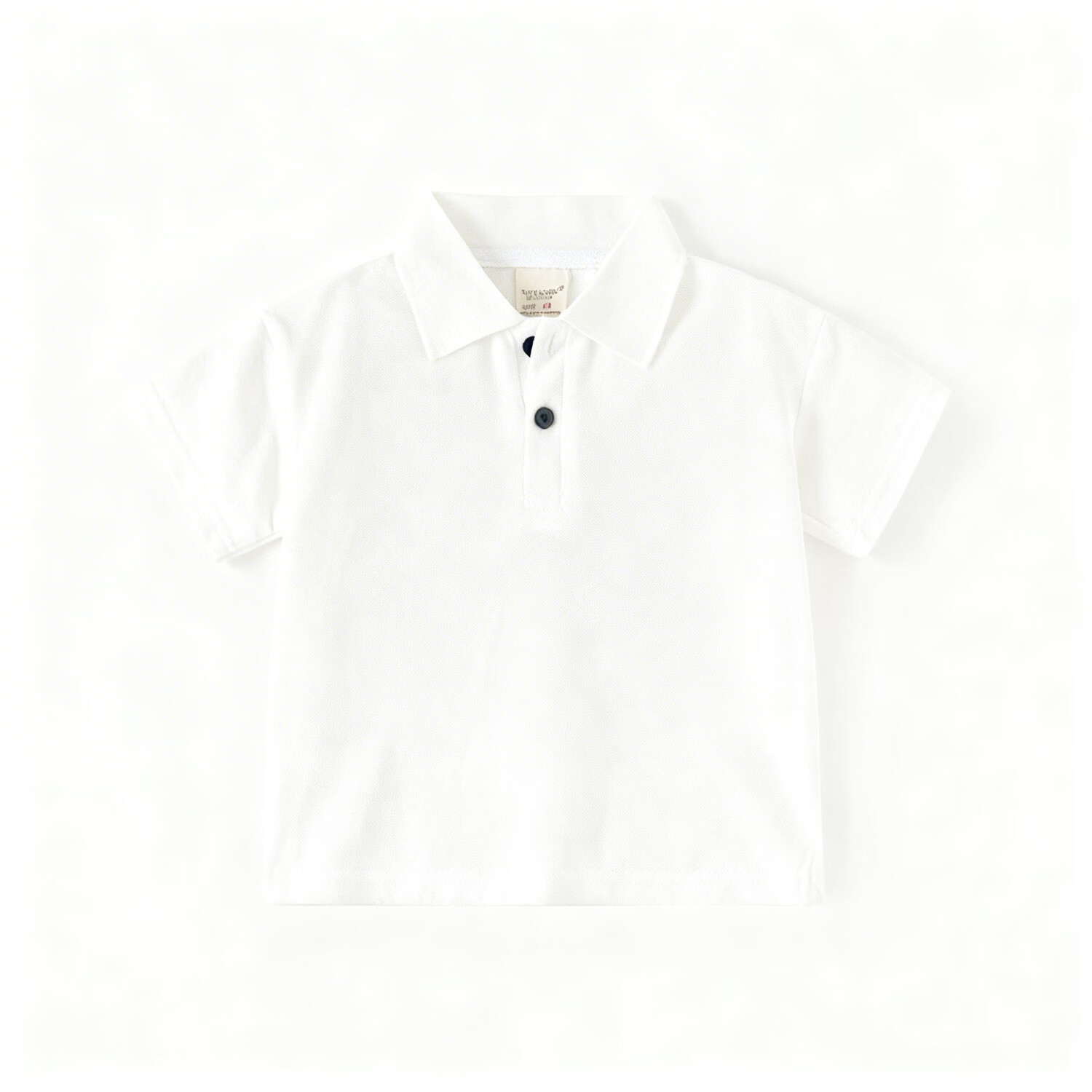 韩版童装2026夏装男童POLO衫儿童短袖T恤时尚纯色袖标 灰色 90