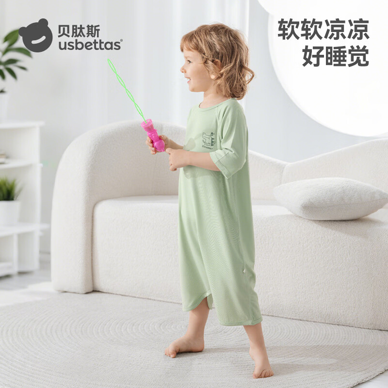 贝肽斯婴儿睡袍夏季薄款新款儿童宝宝优可丝睡裙中小童家居服睡衣