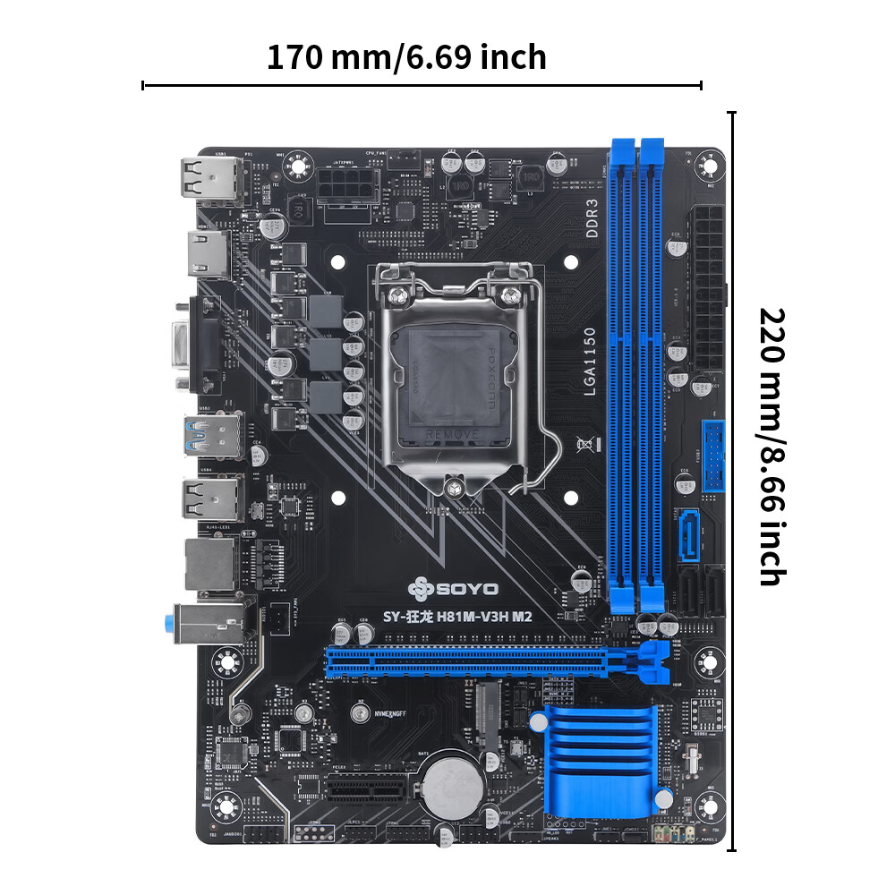 梅捷 H81M V3H M2 DDR3 图 4