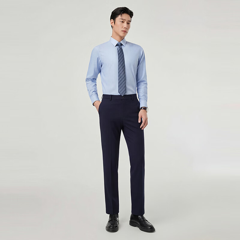 雅戈尔（YOUNGOR）2026春夏青年男长袖衬衫 蓝色 39 （170/88A）