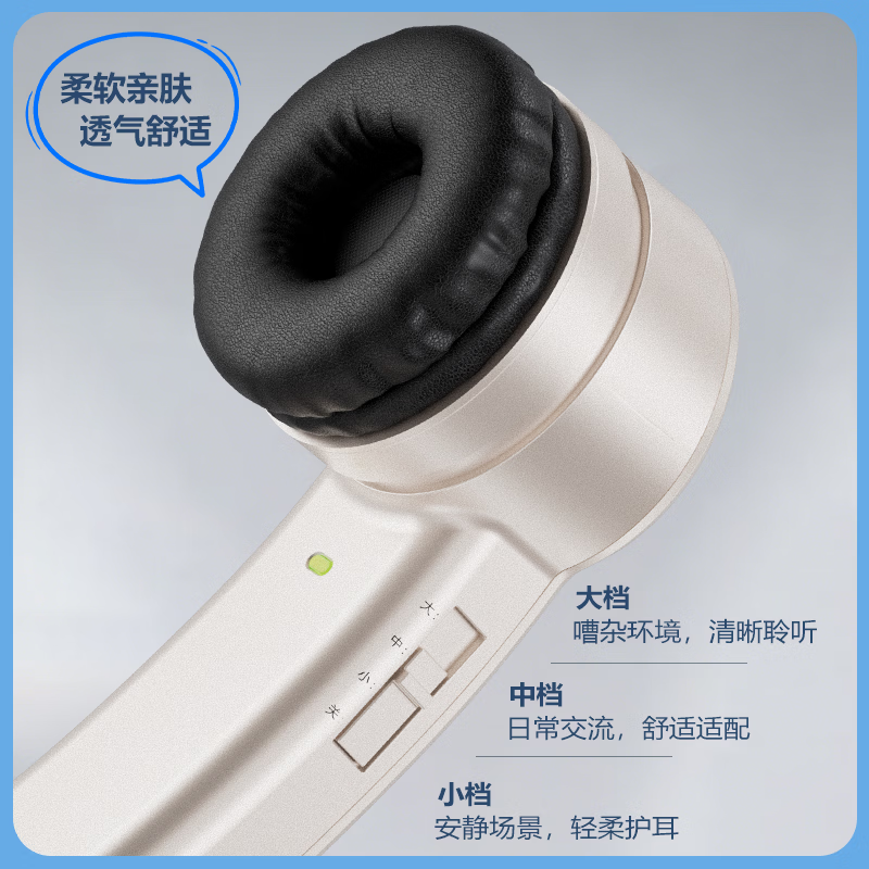 逸聆手持式长辈听筒老年人专用便携通话扩音器老人居家聊天声音放大器 白色 PRO版本